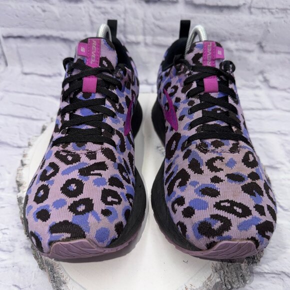 Brooks Revel 5 Shoes Womens Size 8.5 Running Athletic Leopard Print Sneakers - Picture 2 of 14
